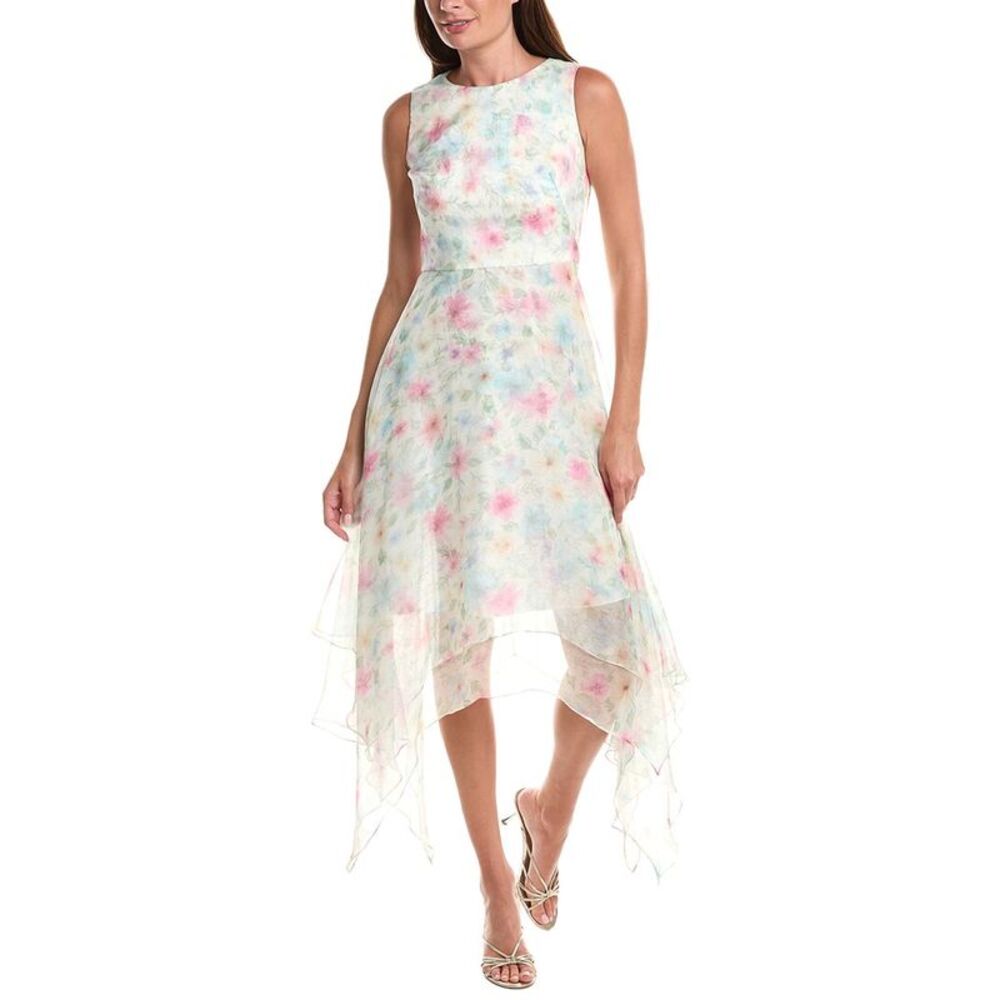 Rene Ruiz Womens  Chiffon Dress, White